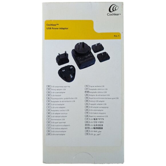 Cochlear USB Power Adapter with International Plug Attachments CP1000 - Ref P730